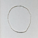 Noemi Silver and Baroque Rice Pearl Necklace, 16in