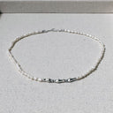 Noemi Silver and Baroque Rice Pearl Necklace, 16in
