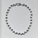 Tuxedo Baroque Pearl and Onyx Necklace, 18in