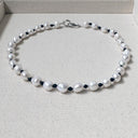 Tuxedo Baroque Pearl and Onyx Necklace, 18in